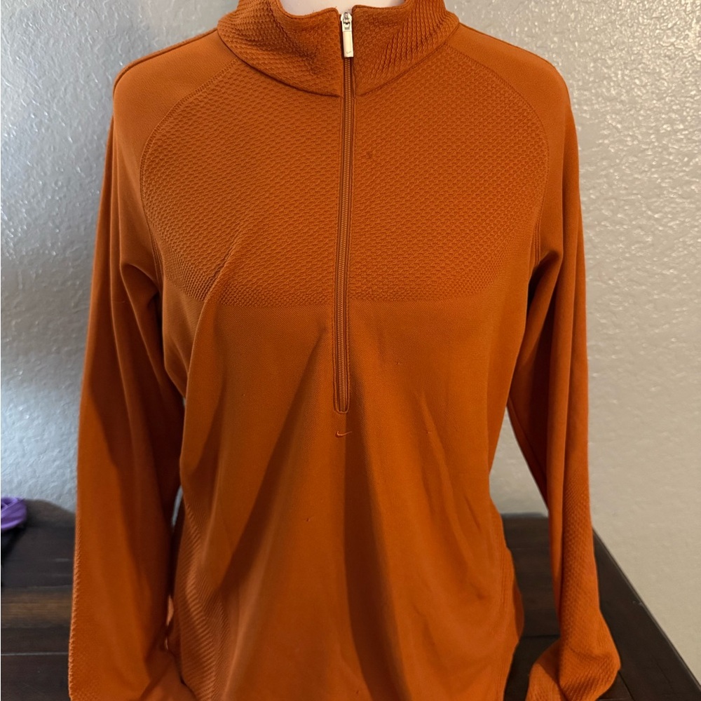 Nike Golf Burnt Orange Dri-FIT Pullover